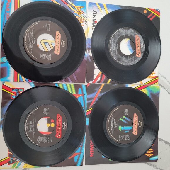 Def Leppard 4 Vinyl records Animal, Hysteria, Women and Pour Some Sugar on Me - Picture 2 of 16